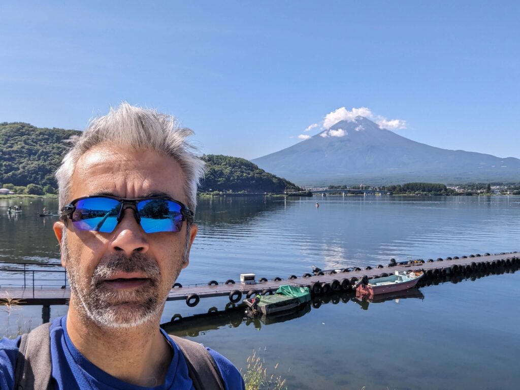 Arun with Mt Fuji